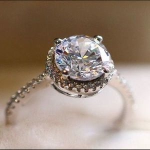 Princess CZ White Gold Filled Wedding Ring